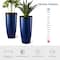 Glitzhome® Oversized Gradient Faux Ceramic Tall Plastic Planters, 2ct.